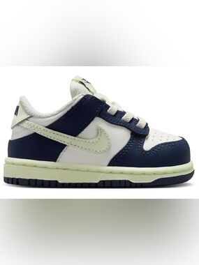 Kids Nike Dunk Low | Sail Midnight Navy Volt Tint (TD)